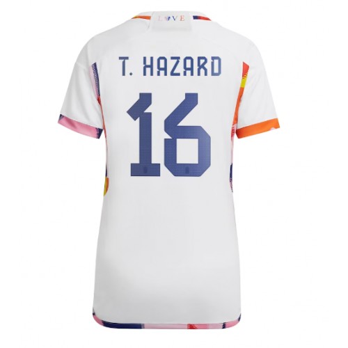 Maillot de foot Belgique Thorgan Hazard #16 Extérieur Femmes Monde 2022 Manches Courte